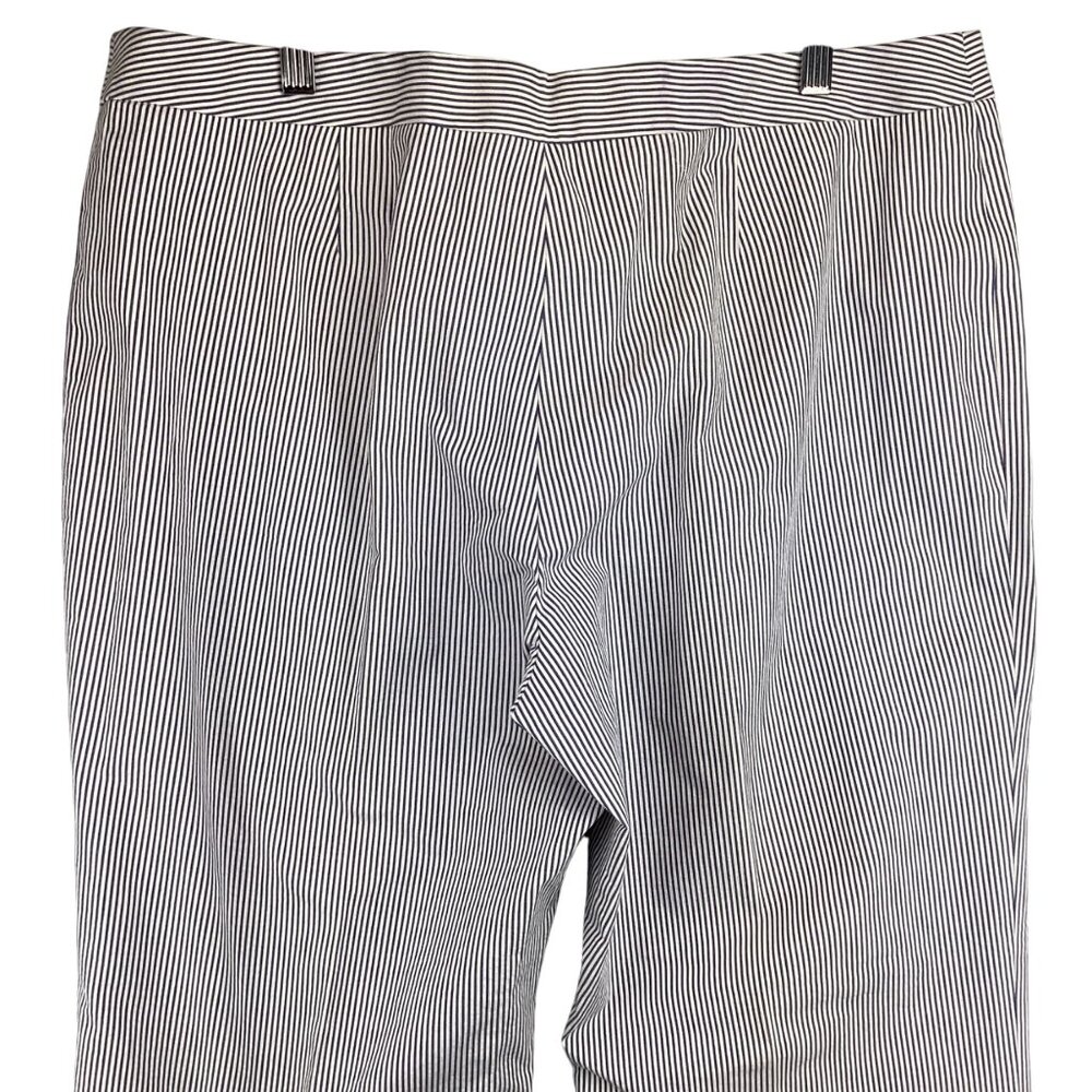 Brooks Brothers‎ Caroline Fit Striped Pants Size 16 Womens Blue White Seersucker - Picture 6 of 9